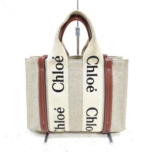 Chloe Woody Mini Eco Linen Tote Bag